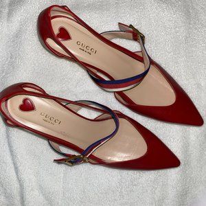 Gucci Unia ribbon pointed toe pumps